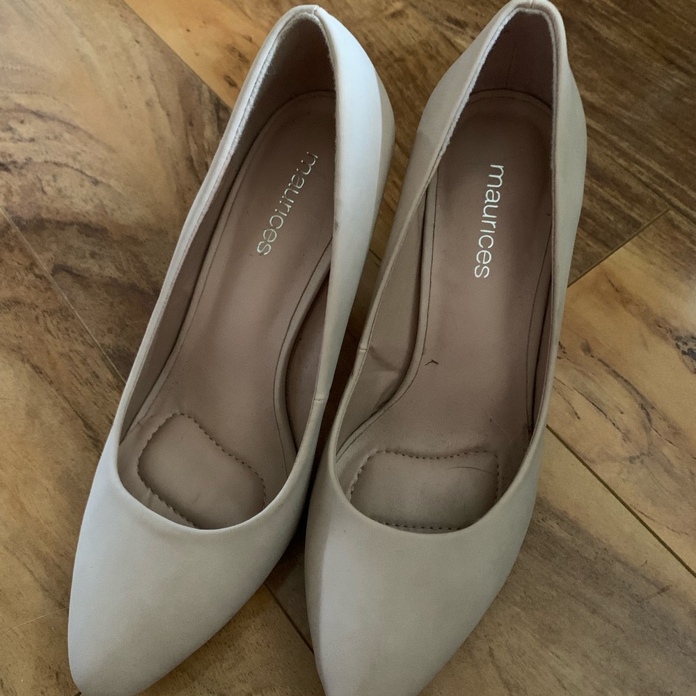 Nude kitten heels